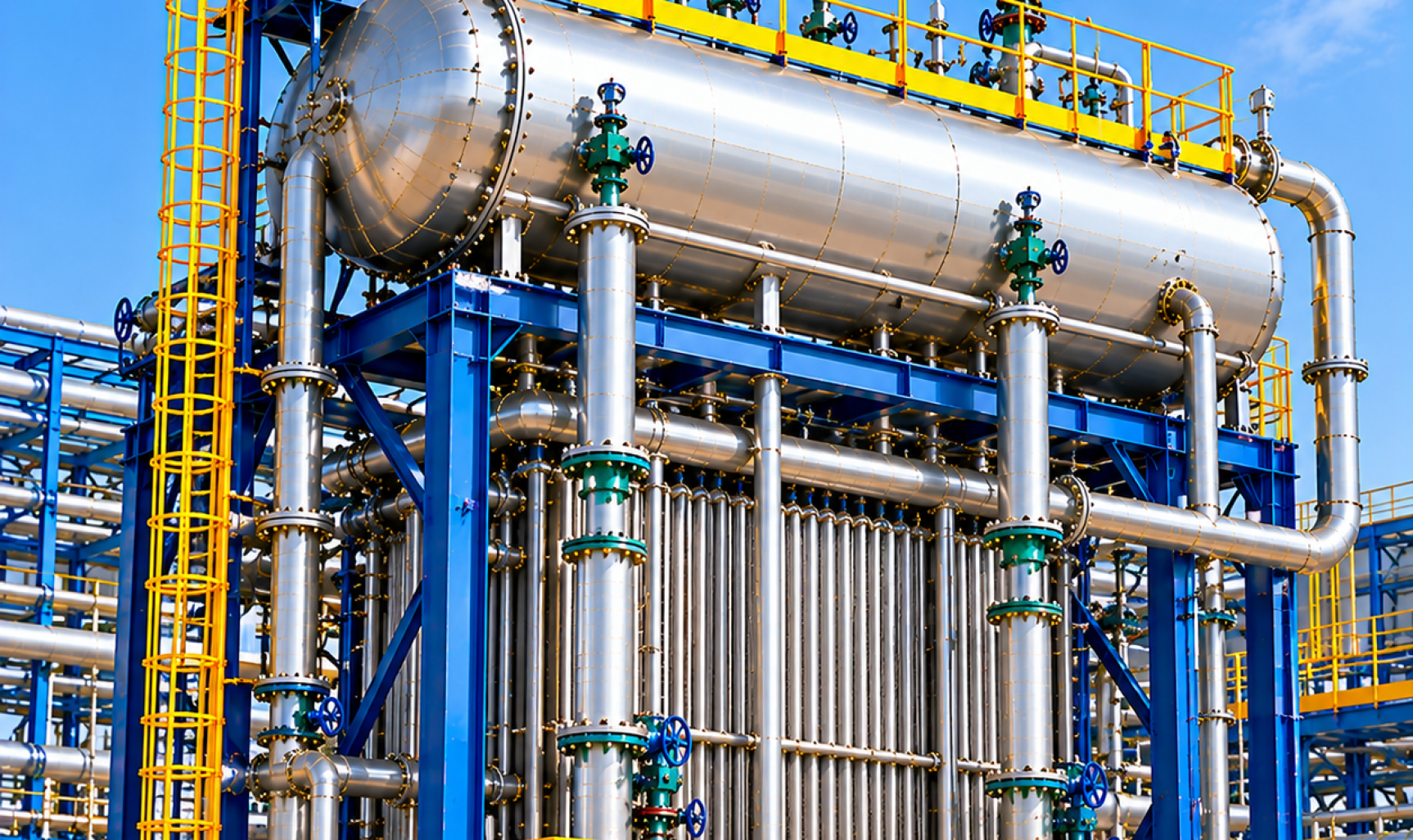 Industrial Steam Drum and Piping Structure